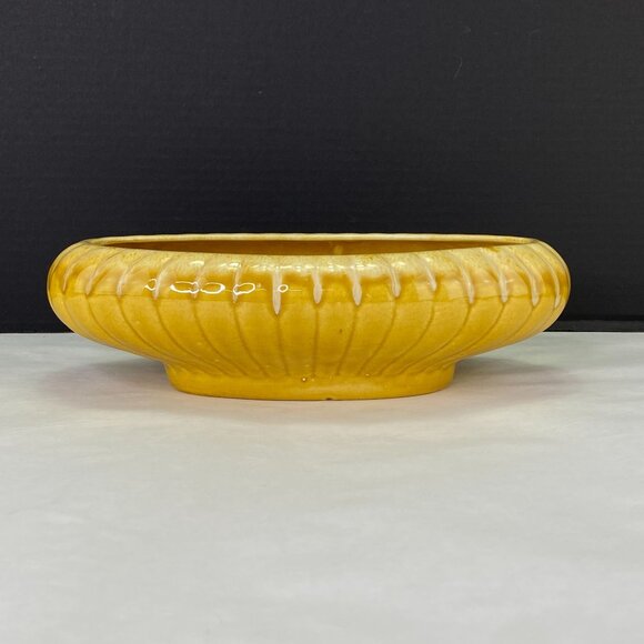Vintage Jenkins Ceramics Yellow Drip Oval Pottery Planter Bowl - Picture 3 of 9